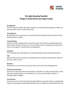 sight-reading-checklist