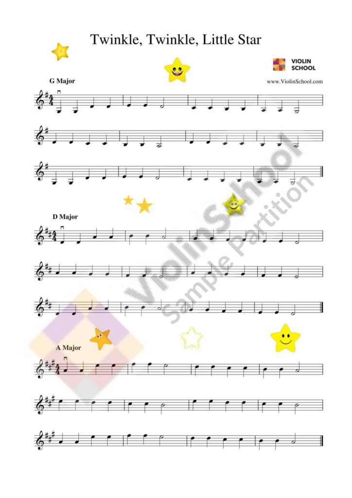 Twinkle Twinkle Little Star: Very easy piano sheet w/tutorial