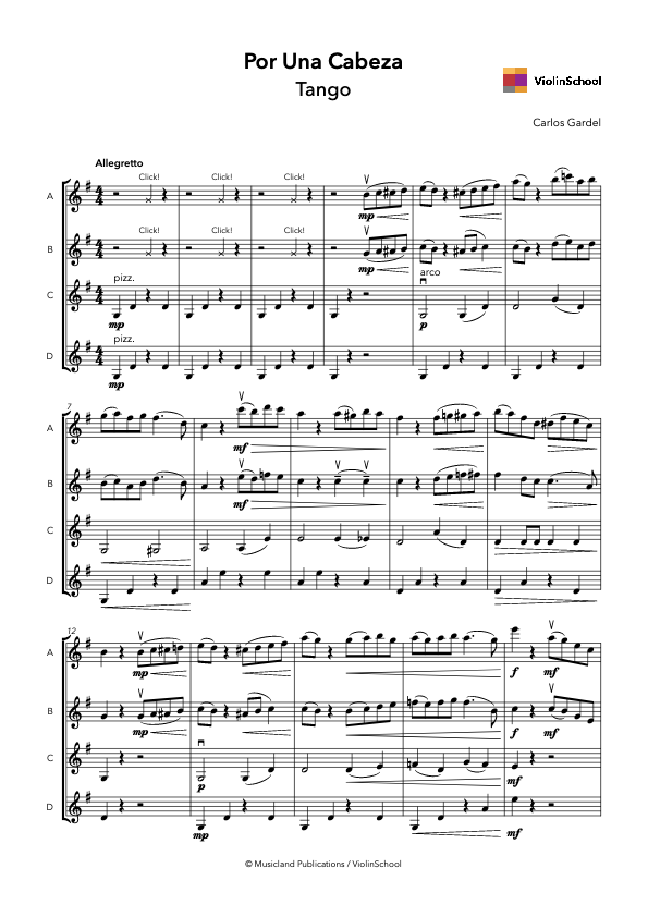 Tango - Por Una Cabeza (Violin Orchestra)