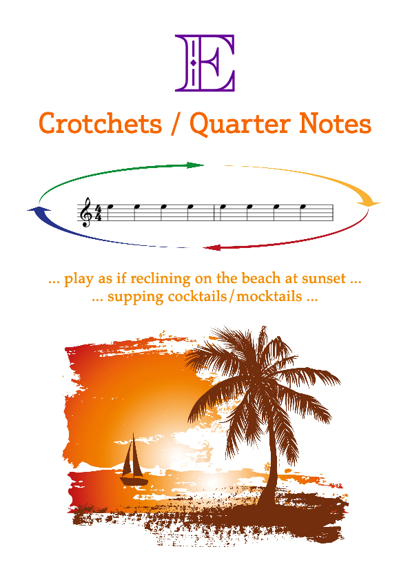 Crotchets / Quarter Notes on E