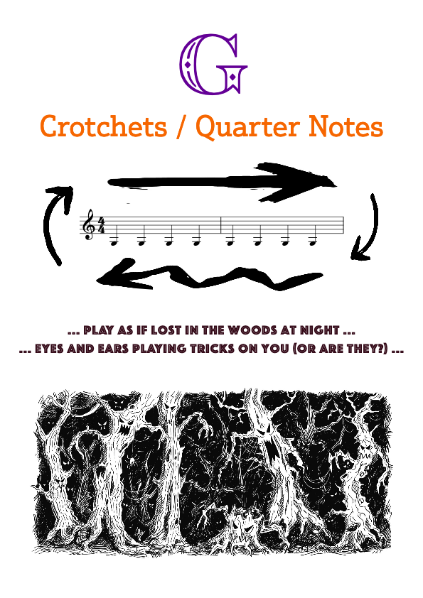 Crotchets / Quarter Notes on G