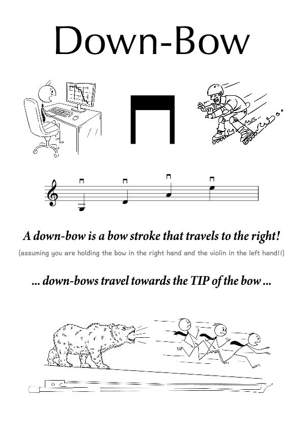 Up bow violin discount