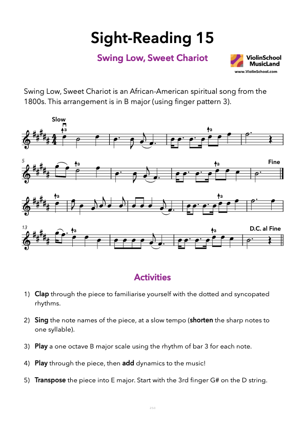 https://www.violinschool.com/wp-content/uploads/2021/02/Sight-Reading-15-Swing-Low-Sweet-Chariot-Course-C-2.5.0-ViolinSchool.pdf
