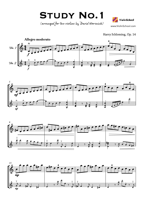 Schloming - Study No. 1, Op. 14