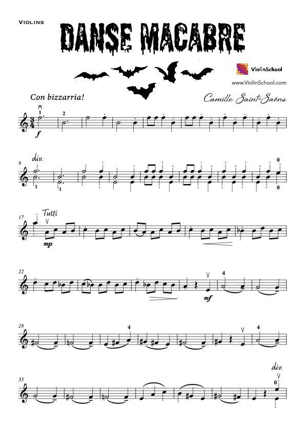 Danse macabre violin discount